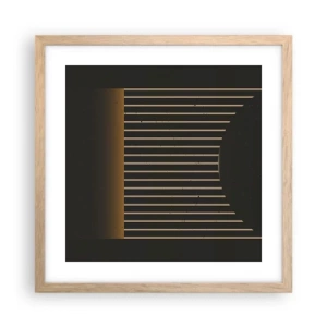 Pôster com moldura de carvalho claro - Explorar a escuridão - 40x40 cm