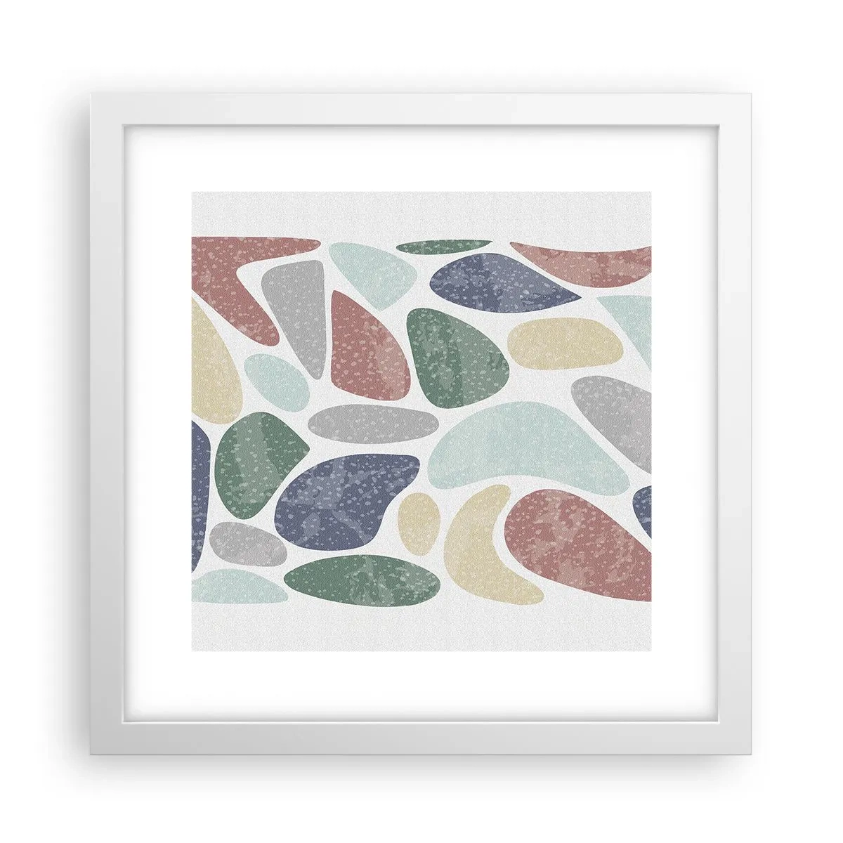 Pôster em moldura branca - Um mosaico de cores em pó - 30x30 cm