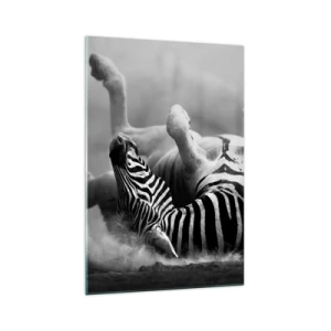Quadro em vidro - Vai dar zebra - 70x100 cm