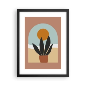 Pôster com moldura preta - Pequenas alegrias - 30x40 cm