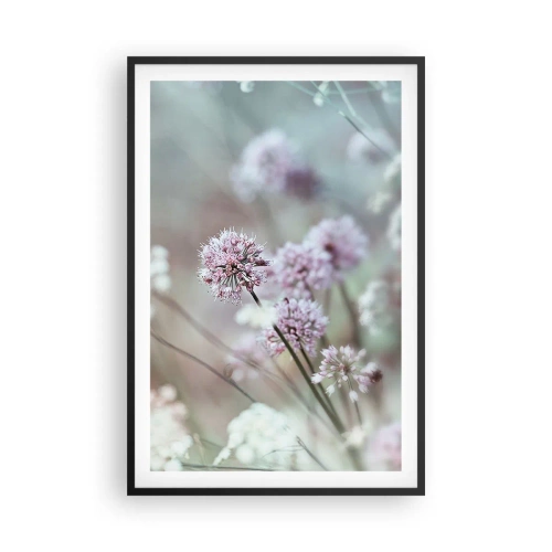 Pôster com moldura preta - Doce delicadeza das ervas - 61x91 cm