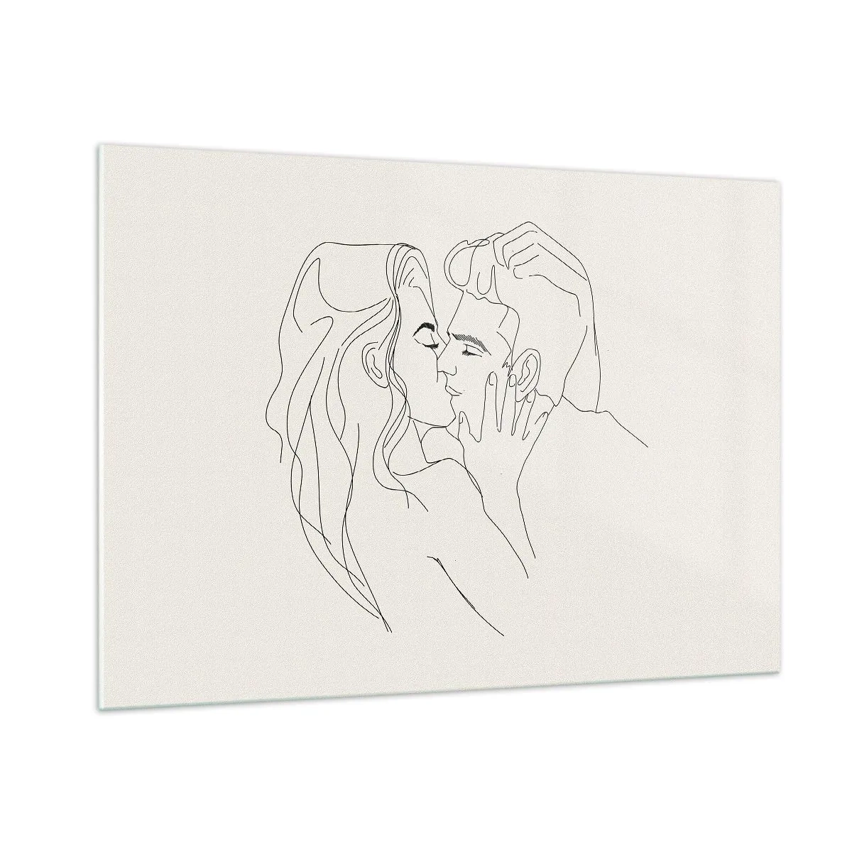 Quadro em vidro - Emaranhados pelo sentimento - 100x70 cm