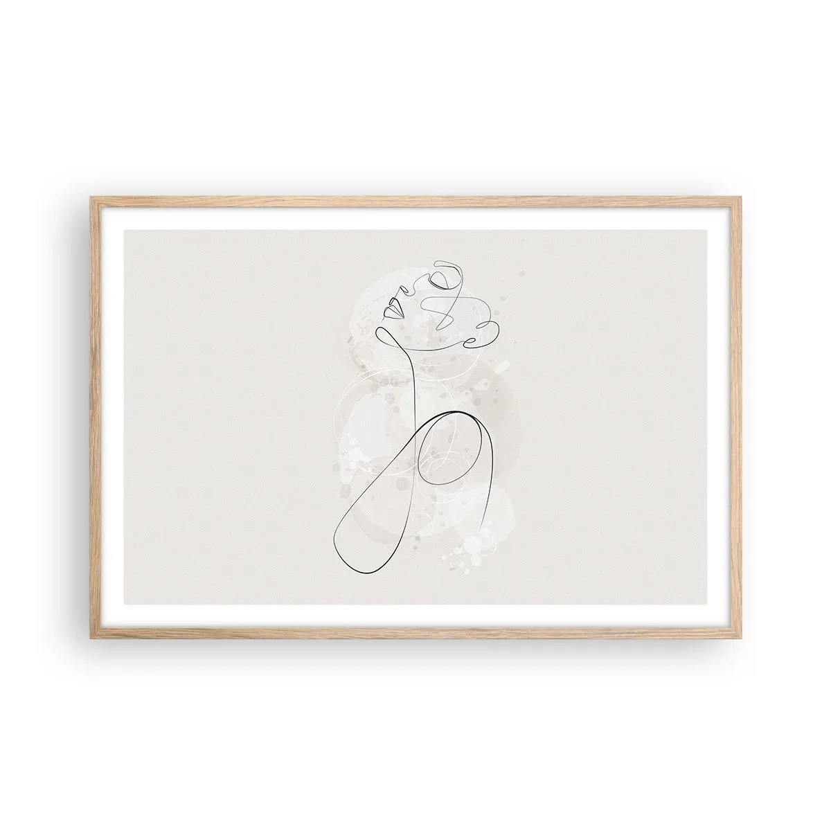 Pôster com moldura de carvalho claro - O espiral de beleza - 91x61 cm