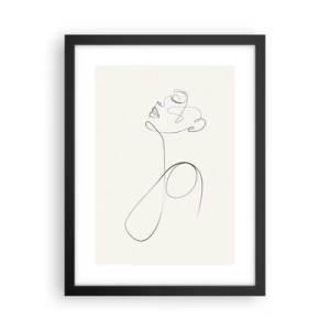Pôster com moldura preta - Enrolada em sonhos - 30x40 cm