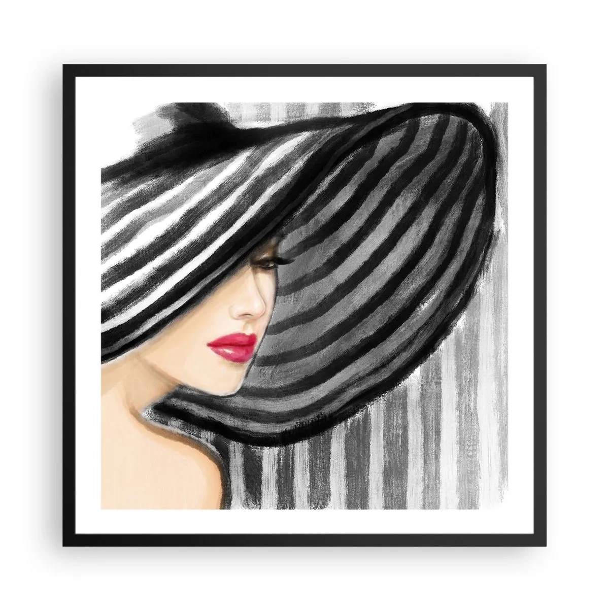 Pôster com moldura preta - Onde encontrar-te? - 60x60 cm