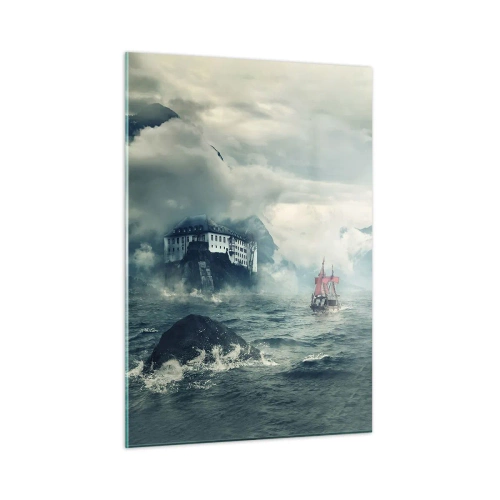 Quadro em vidro - Nas águas mágicas - 50x70 cm