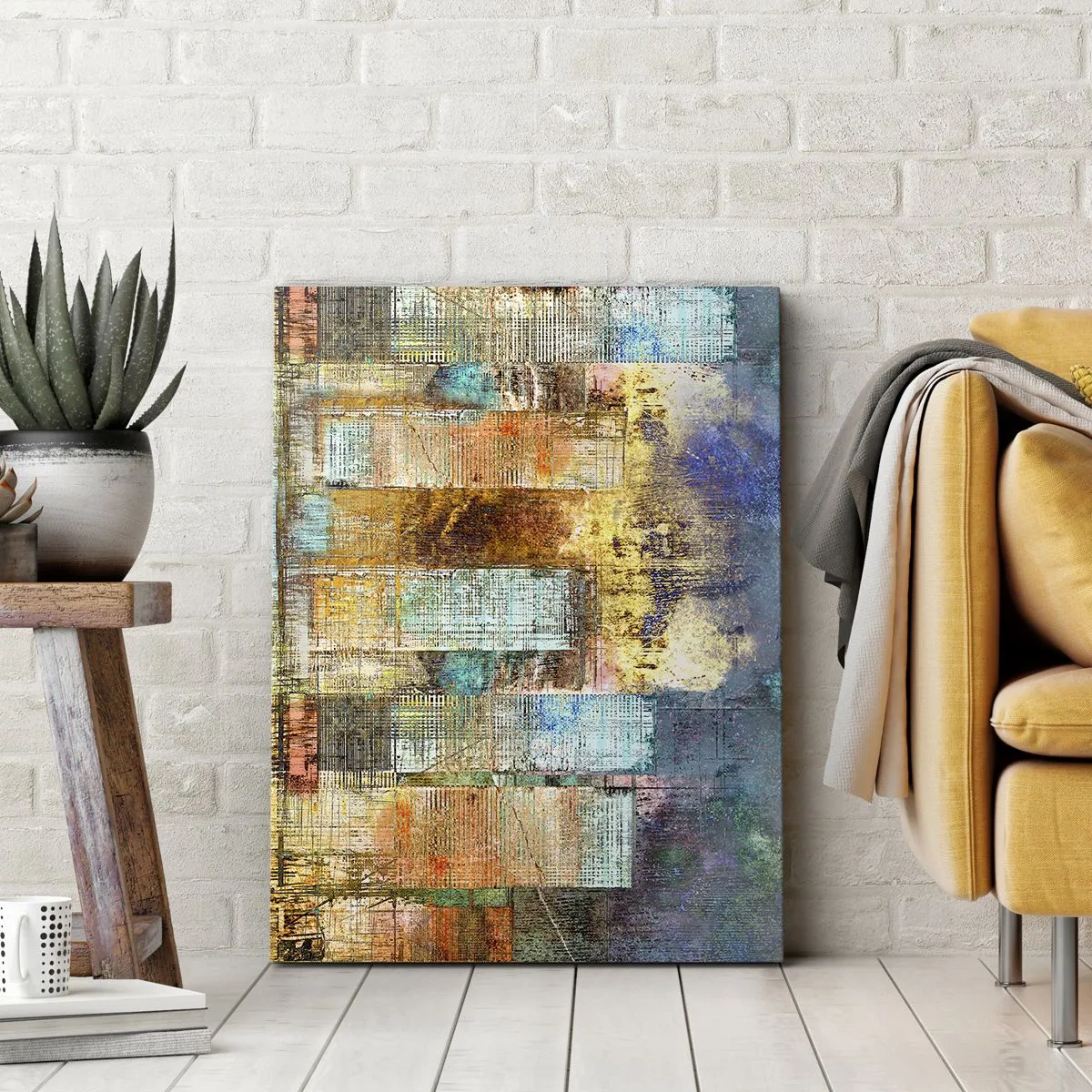 Quadro em tela - Uma metrópole ensolarada - 80x120 cm