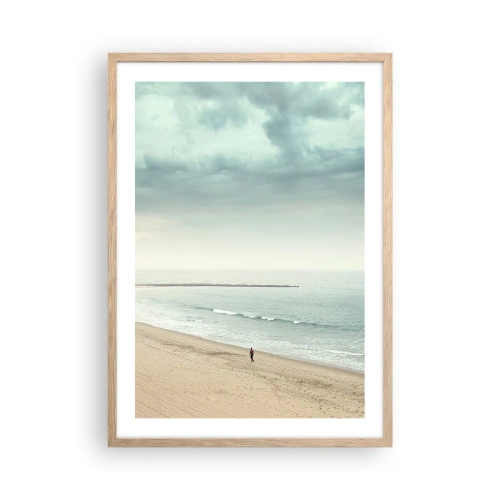 Pôster com moldura de carvalho claro - Em busca da paz - 50x70 cm