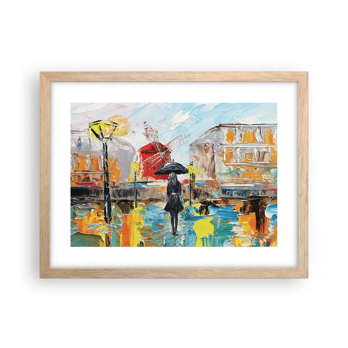 Pôster com moldura de carvalho claro - Lendas parisienses - 40x30 cm