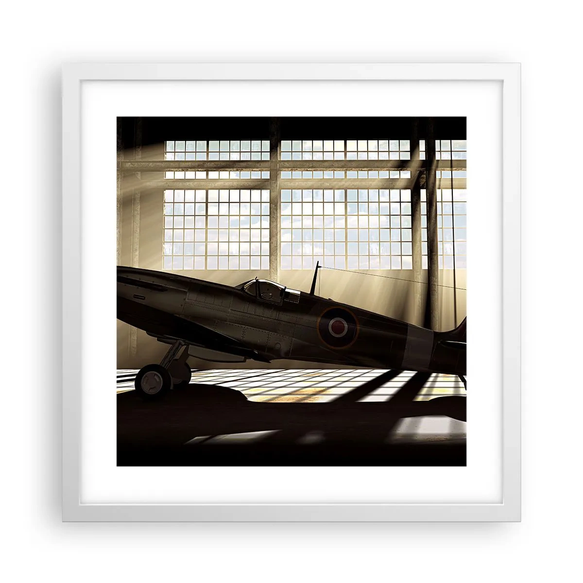 Pôster em moldura branca - Descanso do guerreiro - 40x40 cm