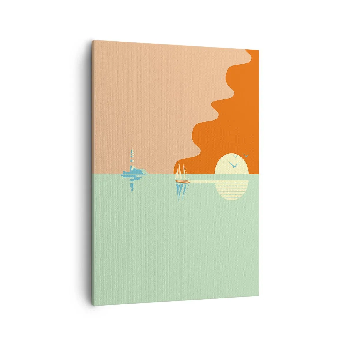 Quadro em tela - Uma paisagem marítima perfeita - 50x70 cm