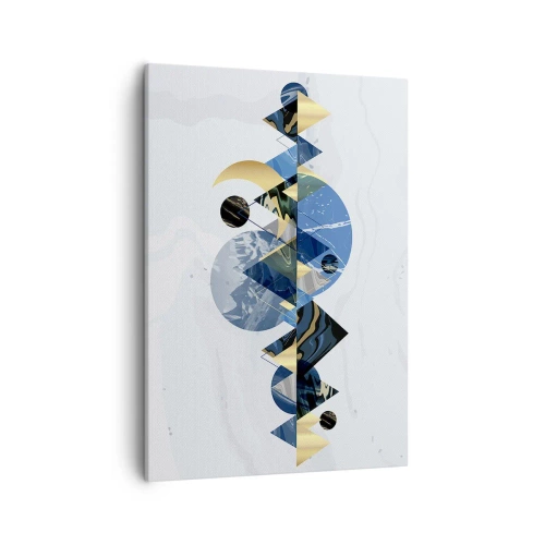 Quadro em tela - Paisagem geométrica - 50x70 cm