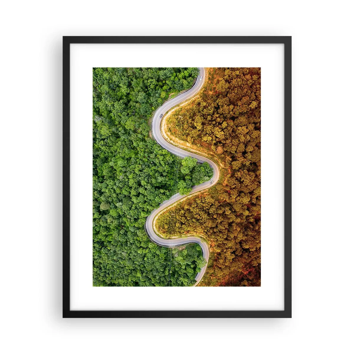 Pôster com moldura preta - Fronteiras e descobertas - 40x50 cm