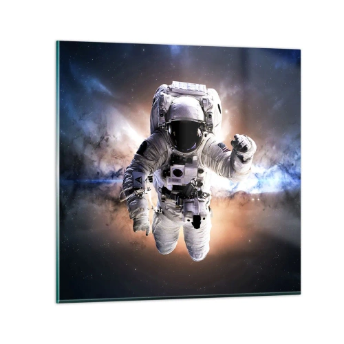 Quadro em vidro - Saudações do espaço - 70x70 cm