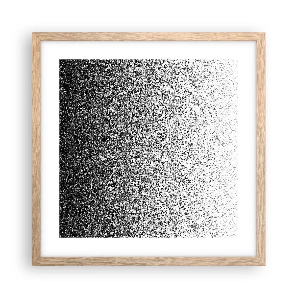 Pôster com moldura de carvalho claro - Em direção à luz - 40x40 cm