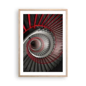 Pôster com moldura de carvalho claro - Diversão de arquitetura - 50x70 cm