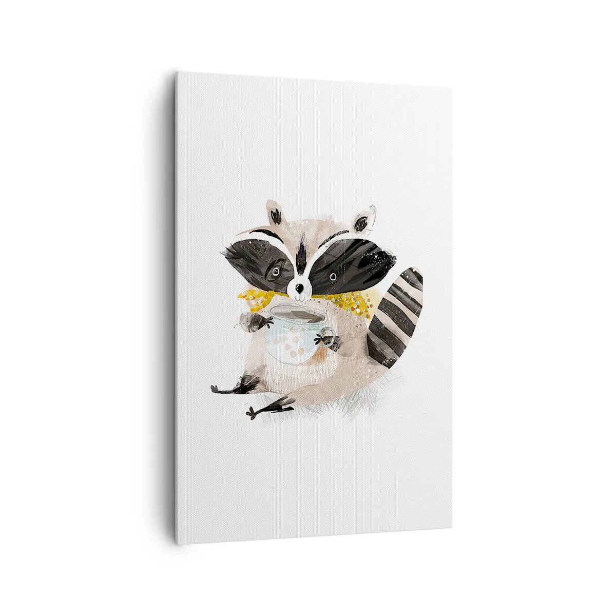 Quadro em tela - O meu amigo guaxinim - 80x120 cm