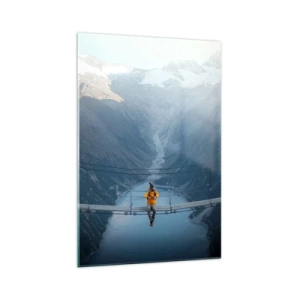 Quadro em vidro - Encantado com a paisagem - 70x100 cm