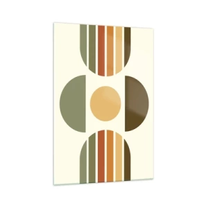 Quadro em vidro - Em tons terrosos - 70x100 cm