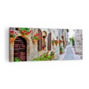 Quadro em tela - Vibrações italianas - 100x40 cm