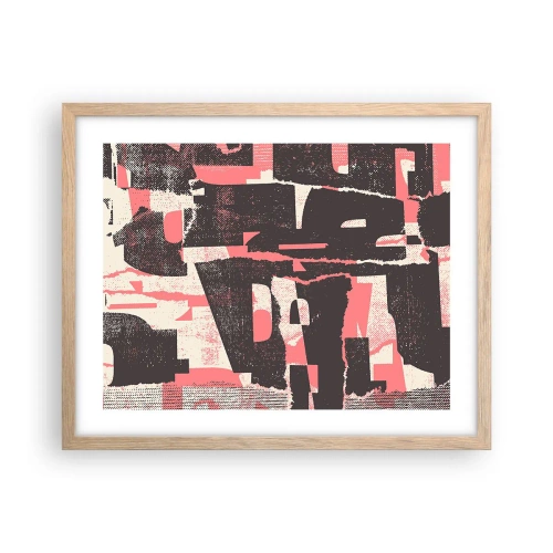 Pôster com moldura de carvalho claro - Todo esse barulho - 50x40 cm