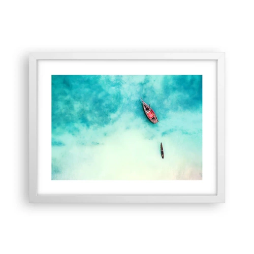 Pôster em moldura branca - As praias de Zanzibar - 40x30 cm