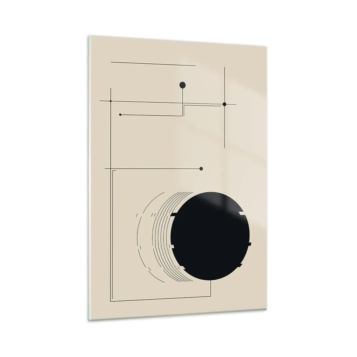 Quadro em vidro - Composição flexível e dinâmica - 50x70 cm