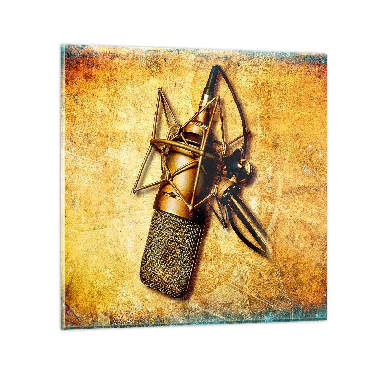 Quadro em vidro - Os Anos Dourados da Rádio - 70x70 cm