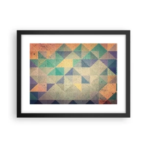 Pôster com moldura preta - República dos triângulos - 40x30 cm