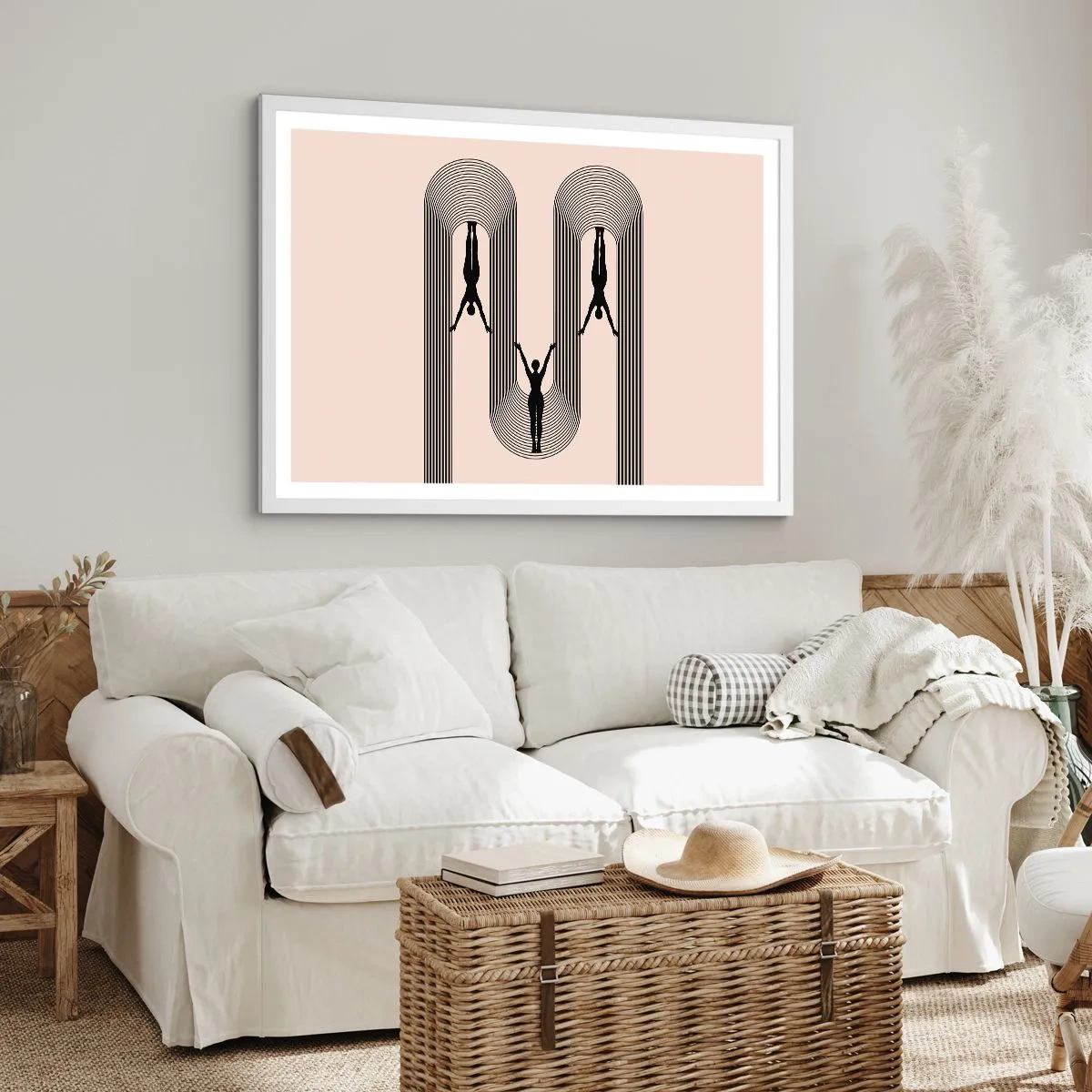 Pôster em moldura branca - De cabeça para baixo - 100x70 cm