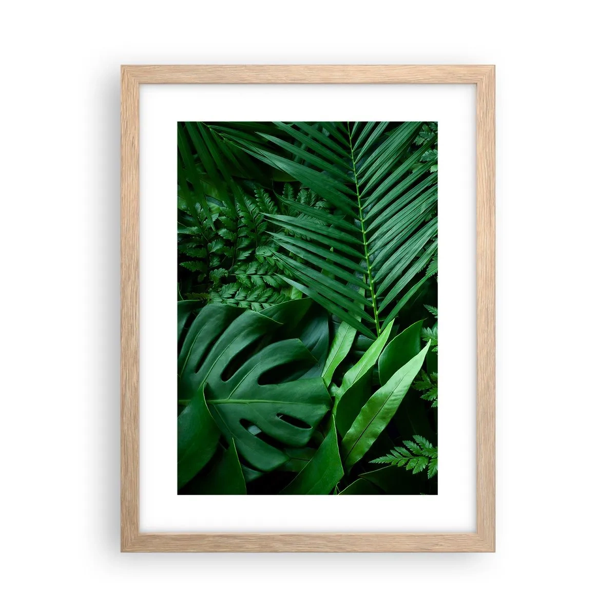 Pôster com moldura de carvalho claro - Envolto em verde - 30x40 cm
