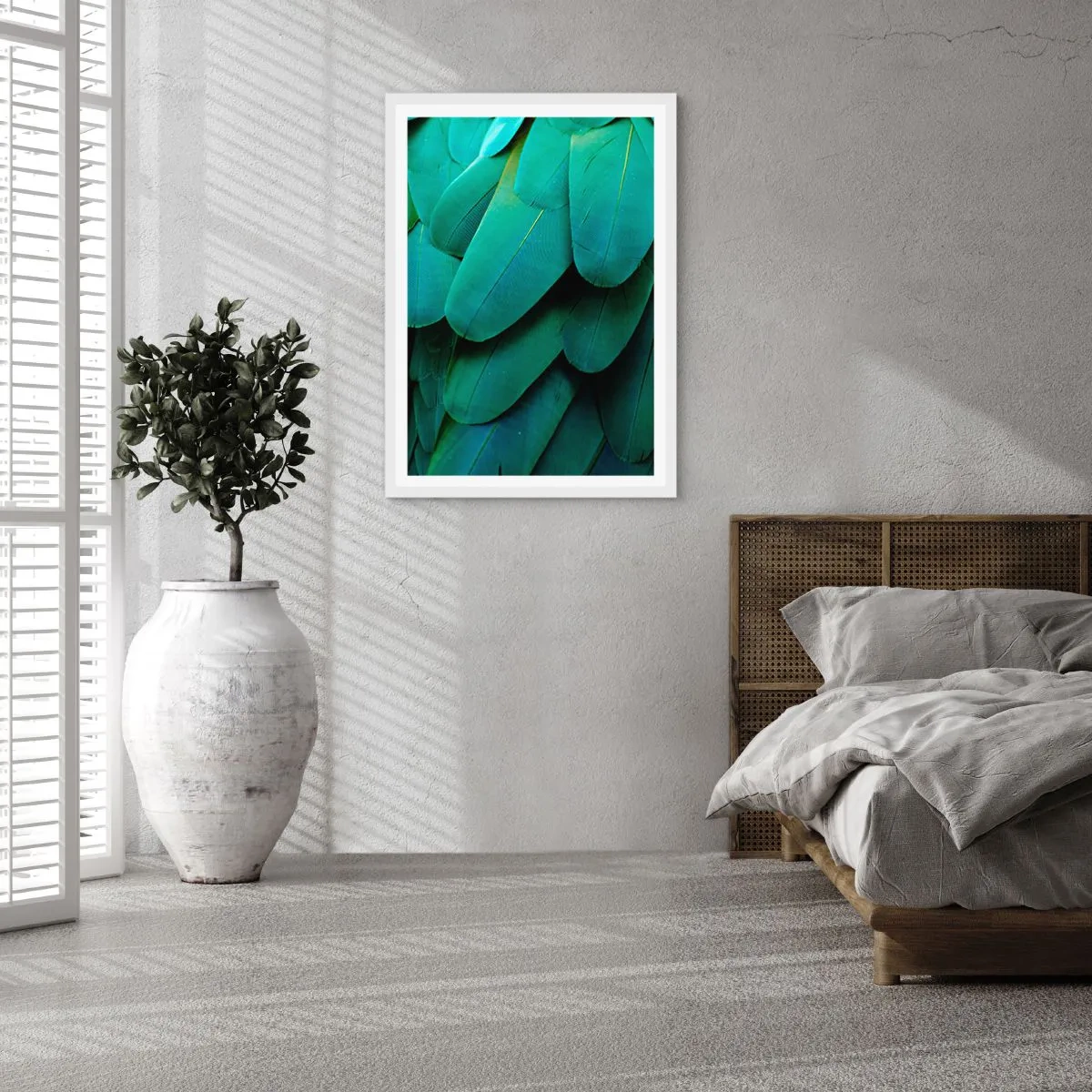 Pôster em moldura branca - Precisão de papagaio - 61x91 cm
