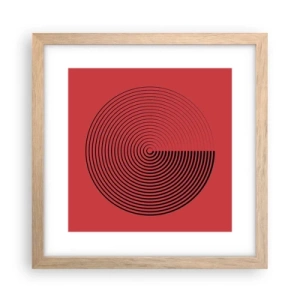 Pôster com moldura de carvalho claro - Movimento circular - 30x30 cm