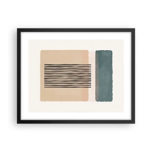 Pôster com moldura preta - Está tudo bem - 50x40 cm