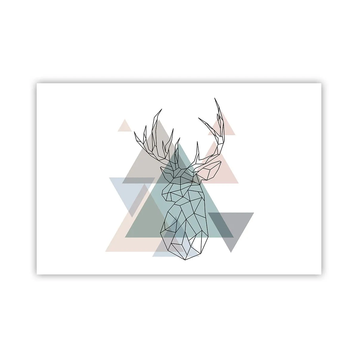 Pôster - Numa floresta geométrica - 91x61 cm