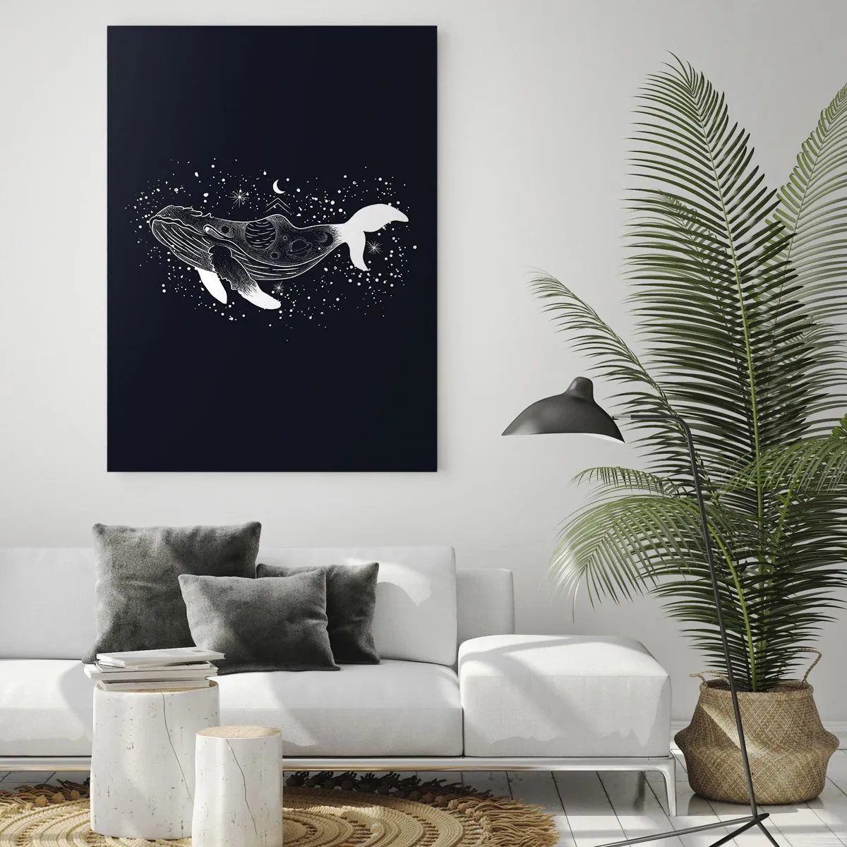 Quadro em vidro - No oceano do universo - 70x100 cm
