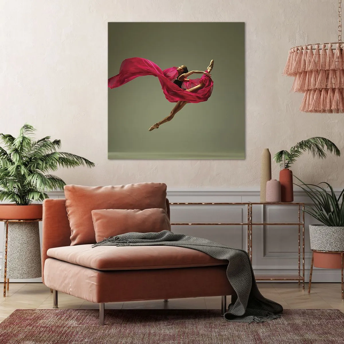 Quadro em tela - Chama dançante - 30x30 cm