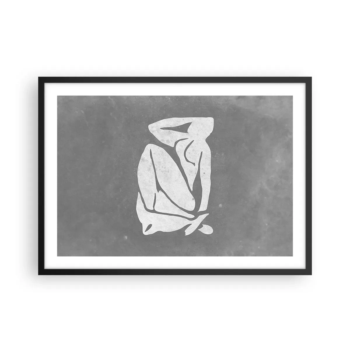 Pôster com moldura preta - Nos pensamentos - 70x50 cm