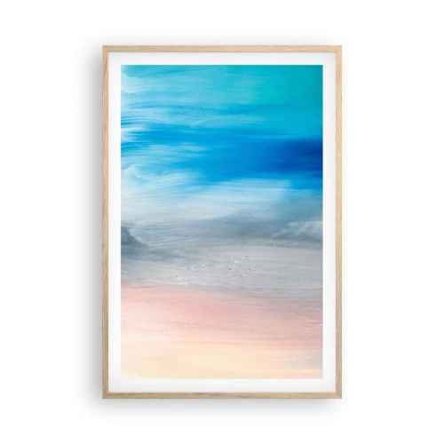 Pôster com moldura de carvalho claro - Elementos: ar - 61x91 cm