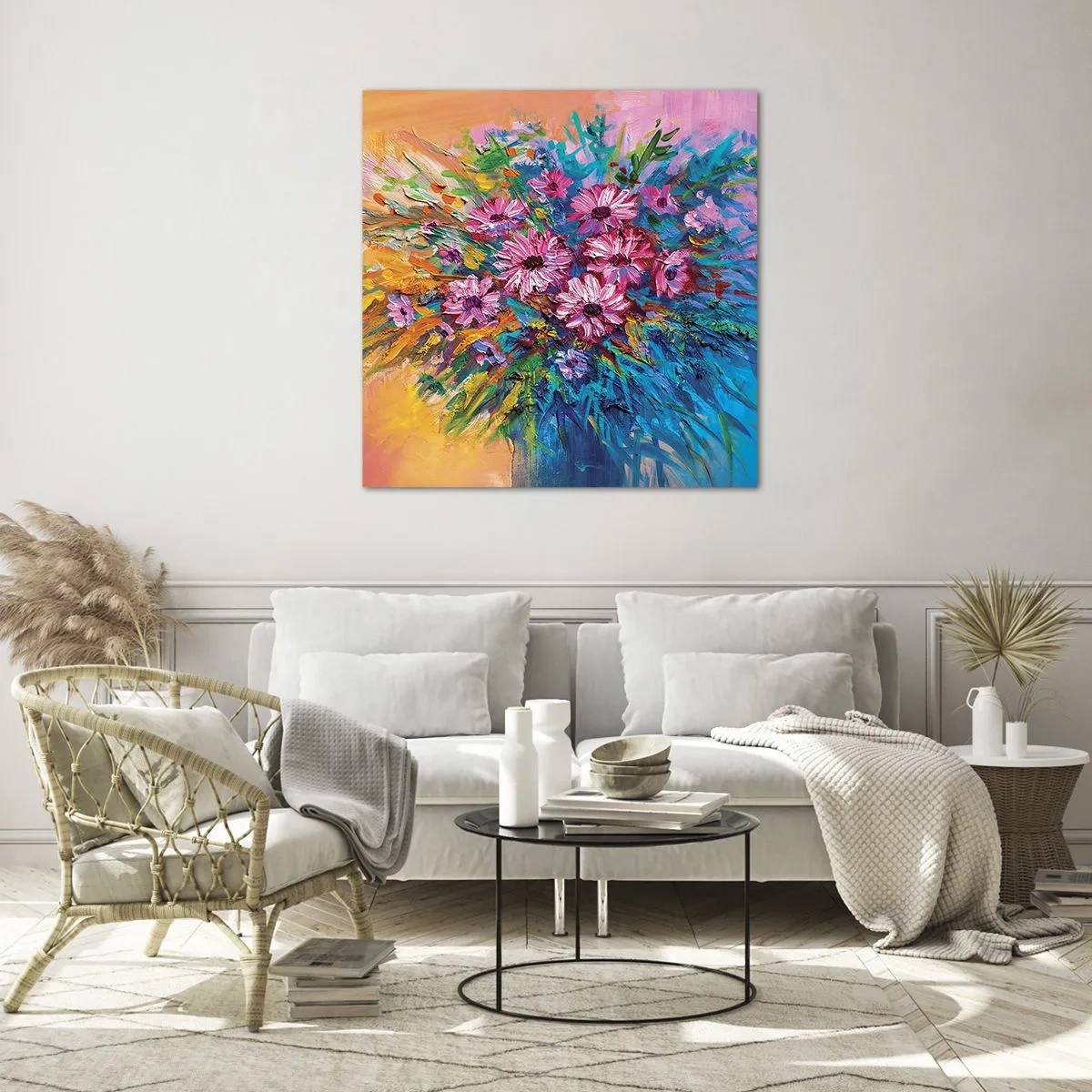 Quadro em vidro - A energia da vida - 60x60 cm