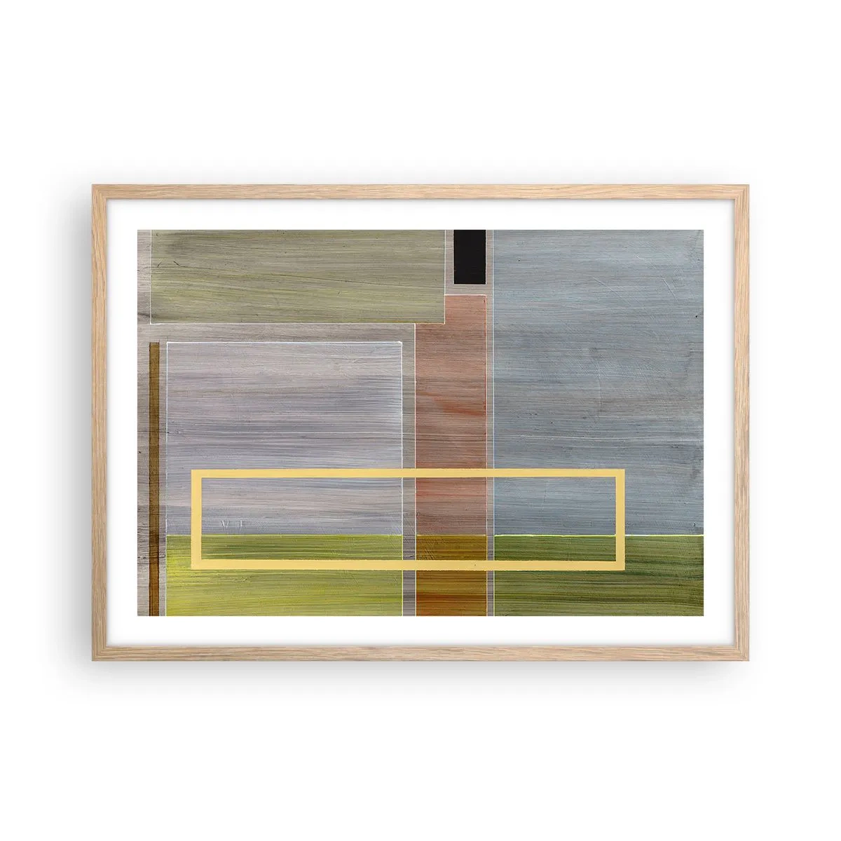 Pôster com moldura de carvalho claro - Simples e calmo - 70x50 cm