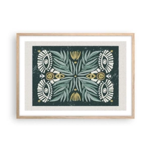 Pôster com moldura de carvalho claro - Como um recorte folclórico - 70x50 cm