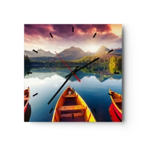 Relógio de parede - Relógio em vidro - Nada contra a natureza - 30x30 cm