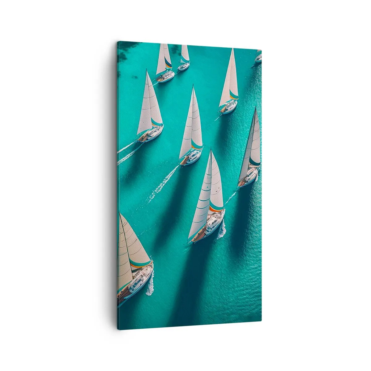 Quadro em tela - Numa competição com o vento - 45x80 cm