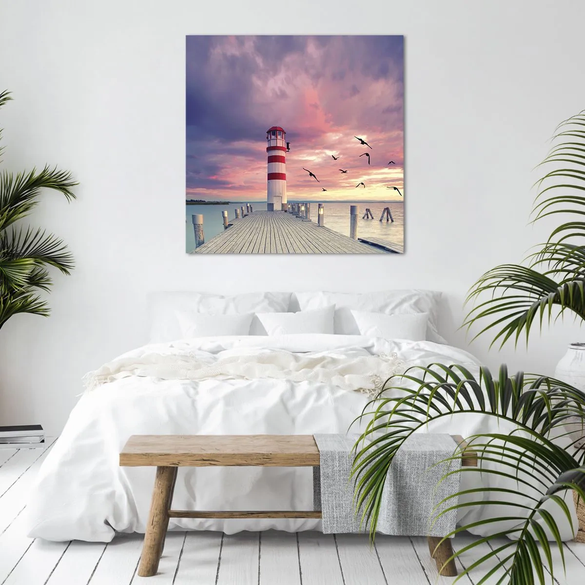 Quadro em tela - Hora de ir ao porto - 30x30 cm