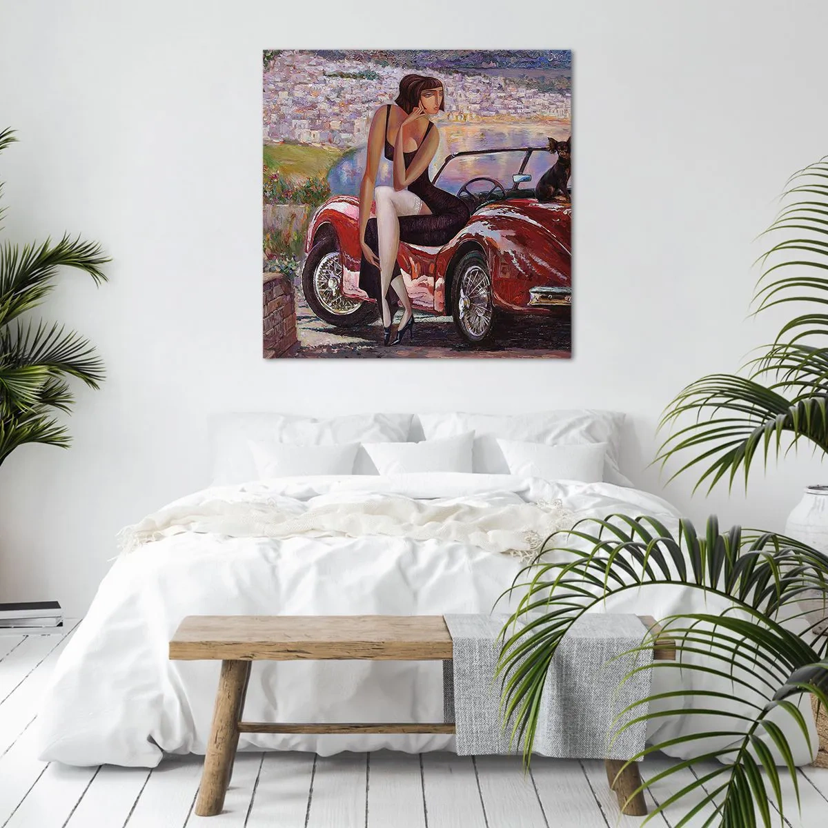 Quadro em tela - Verão? Apenas na Riviera - 60x60 cm