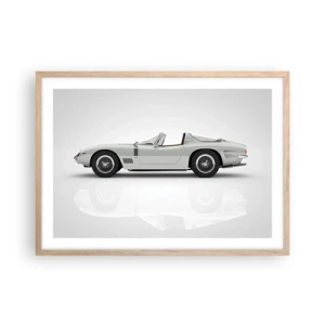 Pôster com moldura de carvalho claro - A promessa de diversão - 70x50 cm