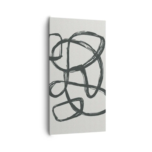 Quadro em tela - Abstração em loop - 65x120 cm