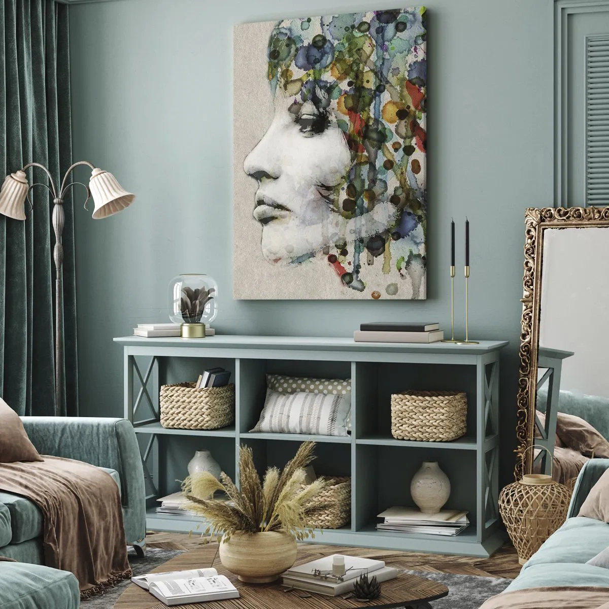 Quadro em tela - Emergida das cinzas - 65x120 cm