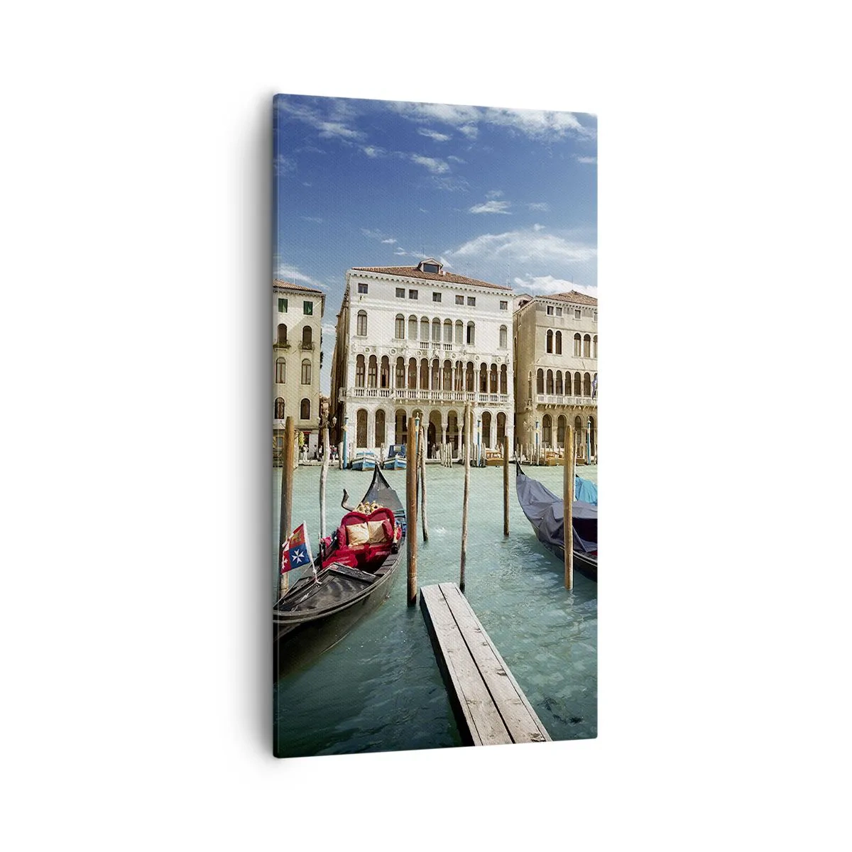 Quadro em tela - Palácios em azul - 55x100 cm